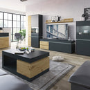 Luci Platinum and Oak Finish Hanging Shelf by Lavishway | Book Shelves and Cabinets-29986