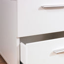 Pepe Oak & White High Gloss 4 Drawers Chest by Lavishway | Chest Of Drawers-29226