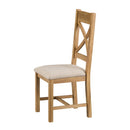 Chunky Fabric Seat Dining Chair Set of 2 by Lavishway | Dining Chairs-37182