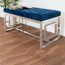 Upholstered Velvet Blush Seat Bench by Lavishway | Benches & Storage Benches-41592