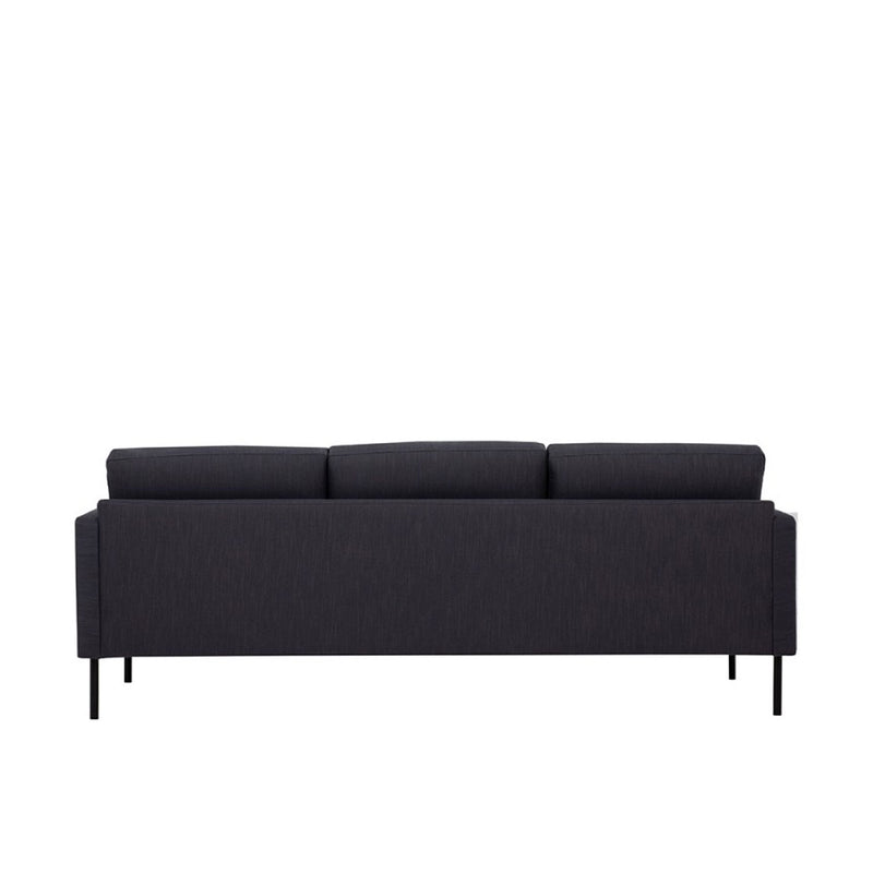 Larvik Fabric 3 Seater Sofa with Black Legs by Lavishway | Fabric Sofas-30366