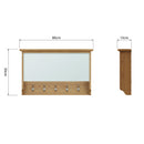 Guildford Solid Oak Hall Bench Top by Lavishway | Hall Trees-36678