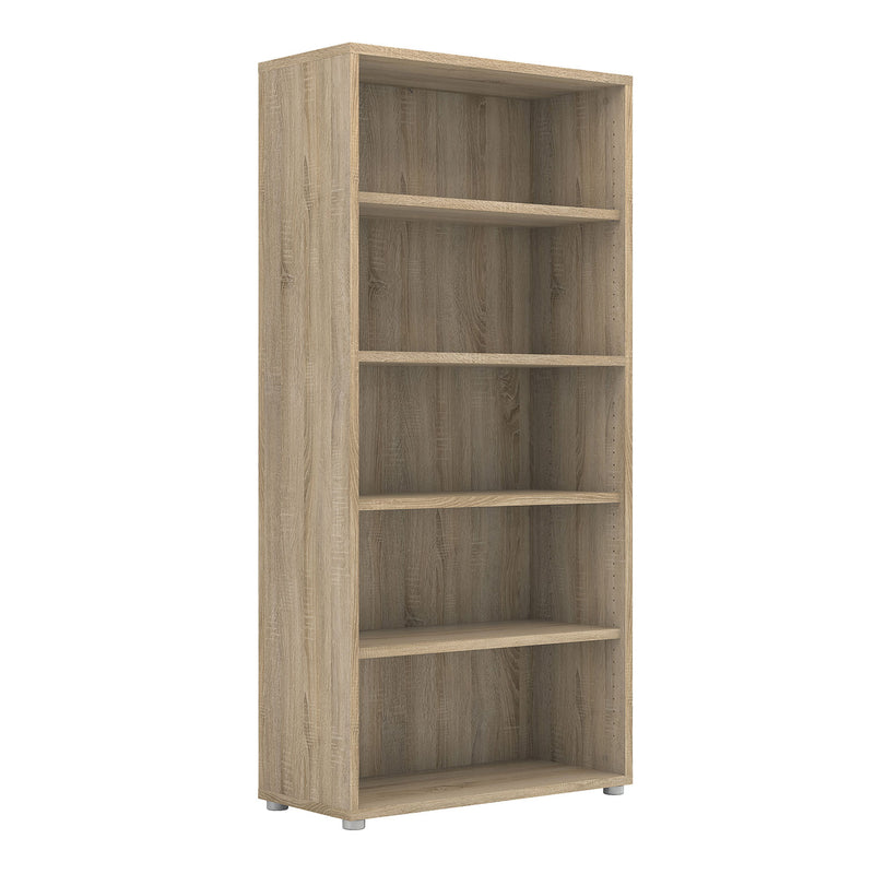 Prima Oak Finish 4 Shelves Bookcase by Lavishway | Book Shelves and Cabinets-29285