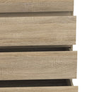 Nova Oak Finish 5 Drawers Chest by Lavishway | Chest Of Drawers-30122