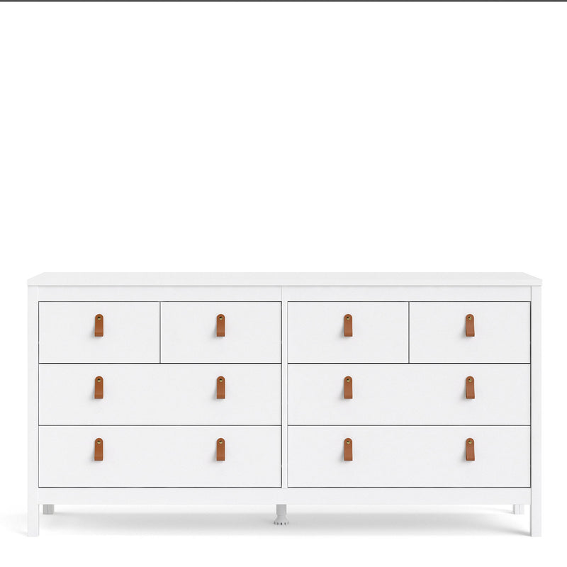 Barcelona White 8 Drawers Double Dresser by Lavishway | Sideboards-29814