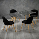 Venice Marble Effect Black Dining Table by Lavishway | Dining Tables-35373