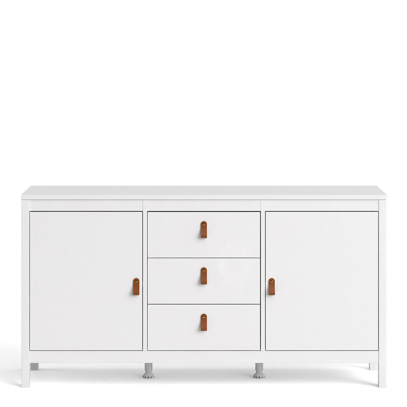 Barcelona White 2 Doors 3 Drawers Sideboard by Lavishway | Sideboards-29736