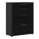 Prima Black Woodgrain 4 Drawer Filing Cabinet by Lavishway | Filing Cabinets-29143