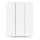 Madrid White Finish 3 Doors Wardrobe by Lavishway | Wardrobe-29493