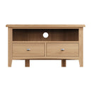Guildford Solid Oak 2 Drawer Corner TV Unit by Lavishway | TV Units Cabinets-36682