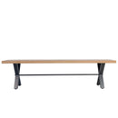 Swellegant Industrial Oak Finish Dining Bench by Lavishway | Dining Benches-32409