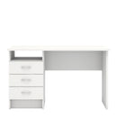 Function Plus White 3 Drawers Desk by Lavishway | Desk Pedestals-29600