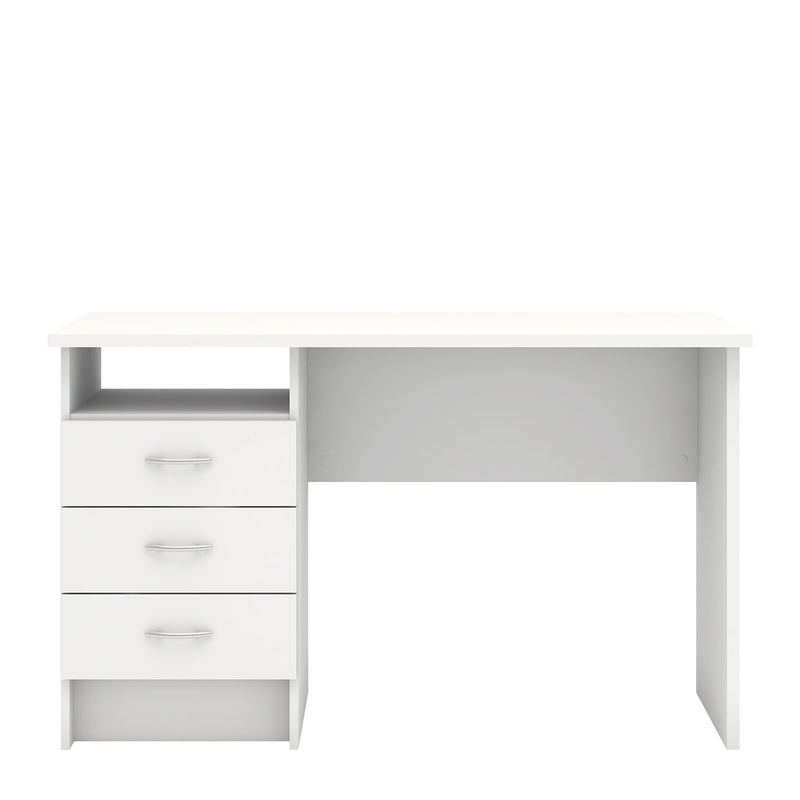 Function Plus White 3 Drawers Desk by Lavishway | Desk Pedestals-29600