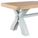 Tattershall Oak Top Large Cross Dining Bench by Lavishway | Dining Benches-35968