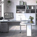 Prima White 2 Doors Bookcase With 4 Shelves by Lavishway | Book Shelves and Cabinets-29242