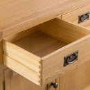 Chunky Solid Oak Wooden Large Sideboard by Lavishway | Sideboards-37226