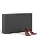 Shoes Black 1 Tilting Door Shoe Cupboard by Lavishway | Shoe Cabinets-29089