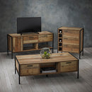 Hoxton 2 Doors Wooden Finish TV Media Unit by Lavishway | TV Units Cabinets-35294