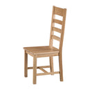Chunky Ladder Back Dining Chair Set of 2 by Lavishway | Dining Chairs-37242