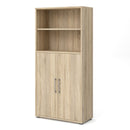 Prima Oak 2 Doors Cabinet With 4 Shelves by Lavishway | Book Shelves and Cabinets-29013