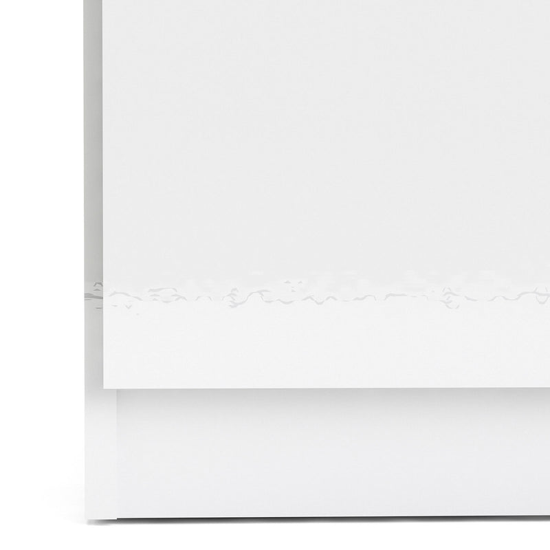 Naia 2 Doors 1 Drawer White Wardrobe by Lavishway | Wardrobe-29370