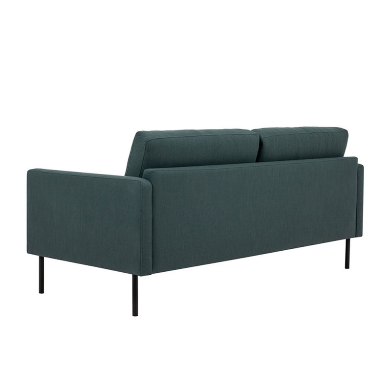 Larvik Fabric 2 Seater Sofa with Black Legs by Lavishway | Fabric Sofas-30346