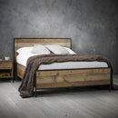 Hoxton Oak Finish Double Ottoman Bed by Lavishway | Wooden Beds-35270