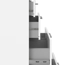 Prima White 4 Drawers Bookcase With 2 Shelves by Lavishway | Book Shelves and Cabinets-29123