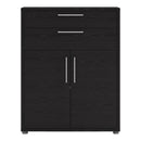 Prima Black Woodgrain 2 Doors Filing Cabinet by Lavishway | Filing Cabinets-29258