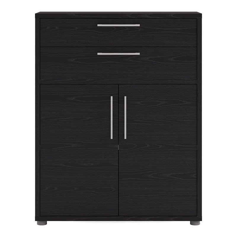 Prima Black Woodgrain 2 Doors Filing Cabinet by Lavishway | Filing Cabinets-29258