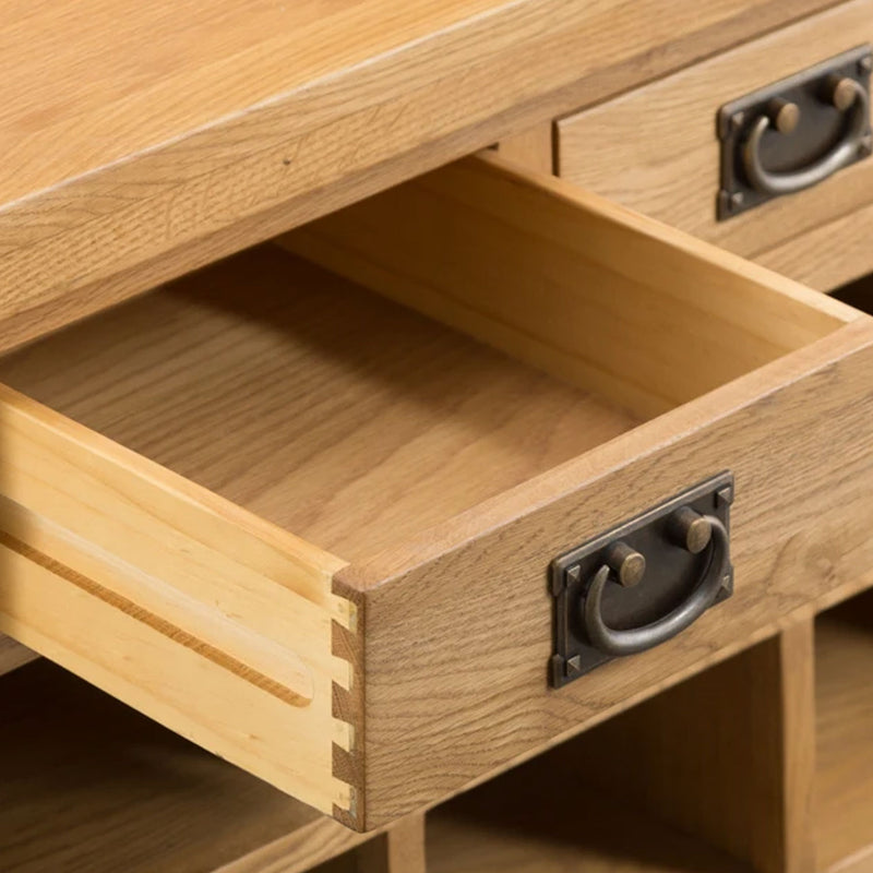 Chunky Oak 2 Cabinets Monks Bench by Lavishway | Benches & Storage Benches-32505