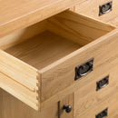 Chunky Oak 2 Doors 6 Drawers Wooden Sideboard by Lavishway | Sideboards-32489