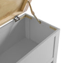 Tattershall Oak Top Blanket Box in Grey by Lavishway | Benches & Storage Benches-36014