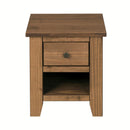 Havana Pine 1 Drawer Lamp Table by Lavishway | Side Tables-32687