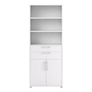 Prima White 2 Doors Bookcase With 5 Shelves by Lavishway | Book Shelves and Cabinets-29200
