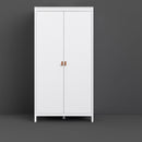 Barcelona White 2 Doors Wardrobe by Lavishway | Wardrobe-29796