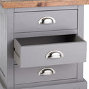 Byland 3 Drawer Bedside Table In Grey by Lavishway | Bedside Tables-40090