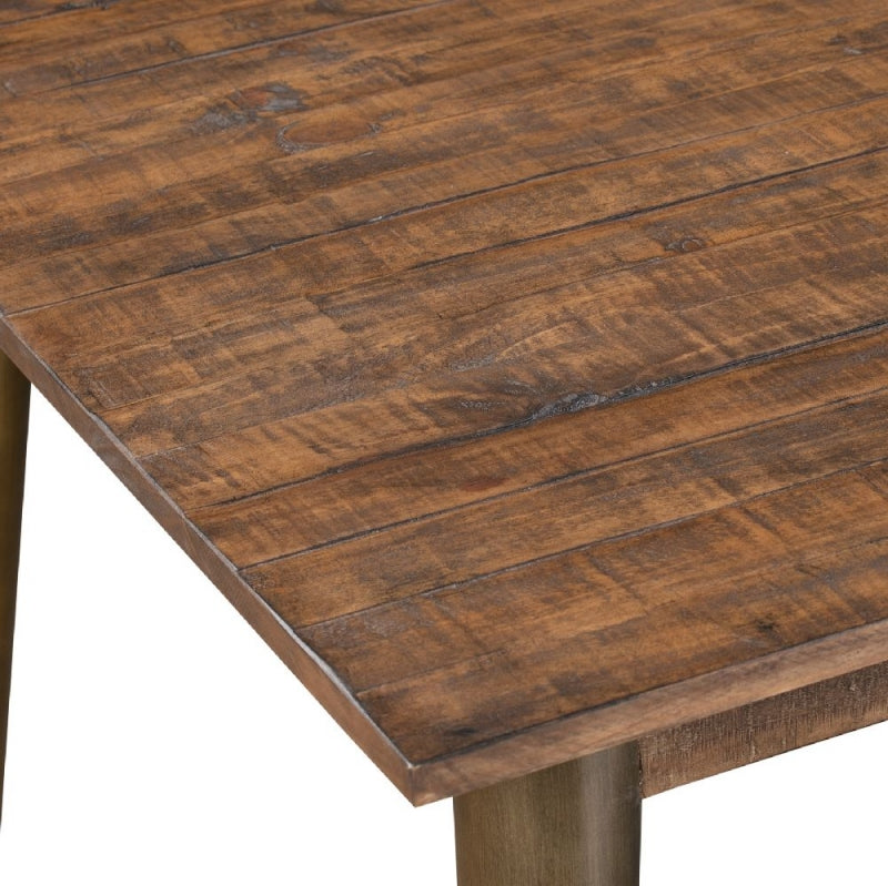 Havana Gold Wooden Rectangular Dining Table by Lavishway | Dining Tables-40065