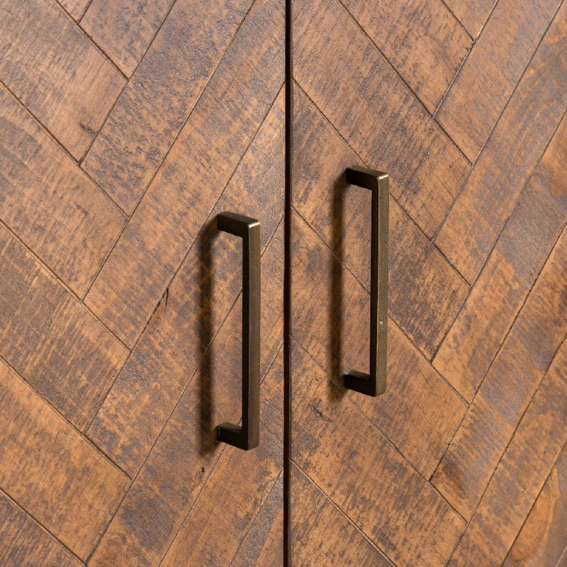 Havana 2 Doors Gold Drinks Cabinet by Lavishway | Wine Racks-40060