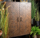 Havana 2 Doors Gold Drinks Cabinet by Lavishway | Wine Racks-40056