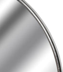 Silver Foil Large Circular Metal Wall Mirror by Lavishway | Wall Mirrors-40144