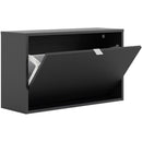 1 Door Shoe Cabinet in Matt Black by Lavishway | Shoe Cabinets-42220
