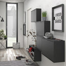 1 Door Shoe Cabinet in Matt Black by Lavishway | Shoe Cabinets-42219