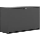 1 Door Shoe Cabinet in Matt Black by Lavishway | Shoe Cabinets-42218