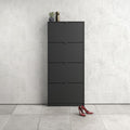 4 Tilting Doors Tall Shoe Storage Cabinet by Lavishway | Shoe Cabinets-42237