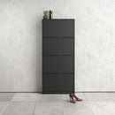 4 Tilting Doors Tall Shoe Storage Cabinet by Lavishway | Shoe Cabinets-42237