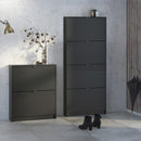 4 Tilting Doors Tall Shoe Storage Cabinet by Lavishway | Shoe Cabinets-42243