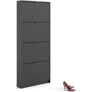 4 Tilting Doors Tall Shoe Storage Cabinet by Lavishway | Shoe Cabinets-42245