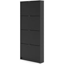 4 Tilting Doors Tall Shoe Storage Cabinet by Lavishway | Shoe Cabinets-42244