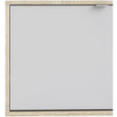 1 Door Shoe Cabinet in Oak & White by Lavishway | Shoe Cabinets-42235